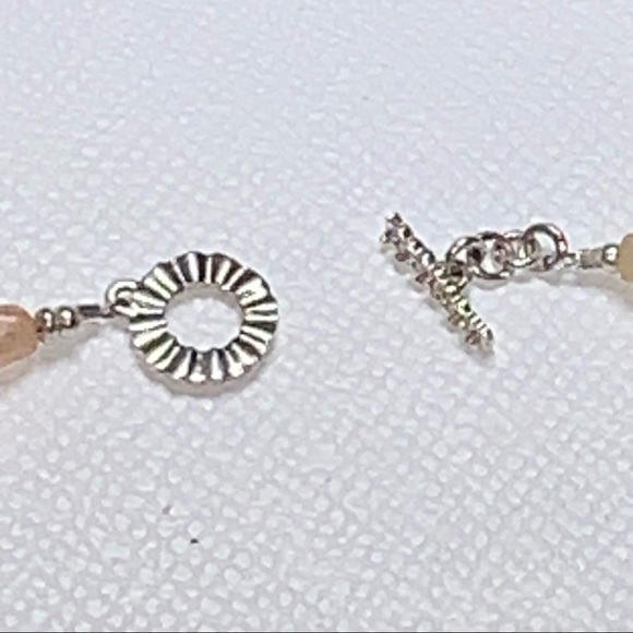 Handcrafted “Just Peachy” Sunstone & Agate Necklace & Earrings Set 925 - Picture 10 of 14